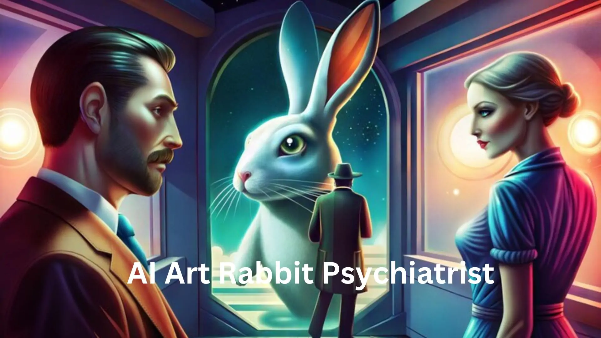 ai art rabbit psychiatrist